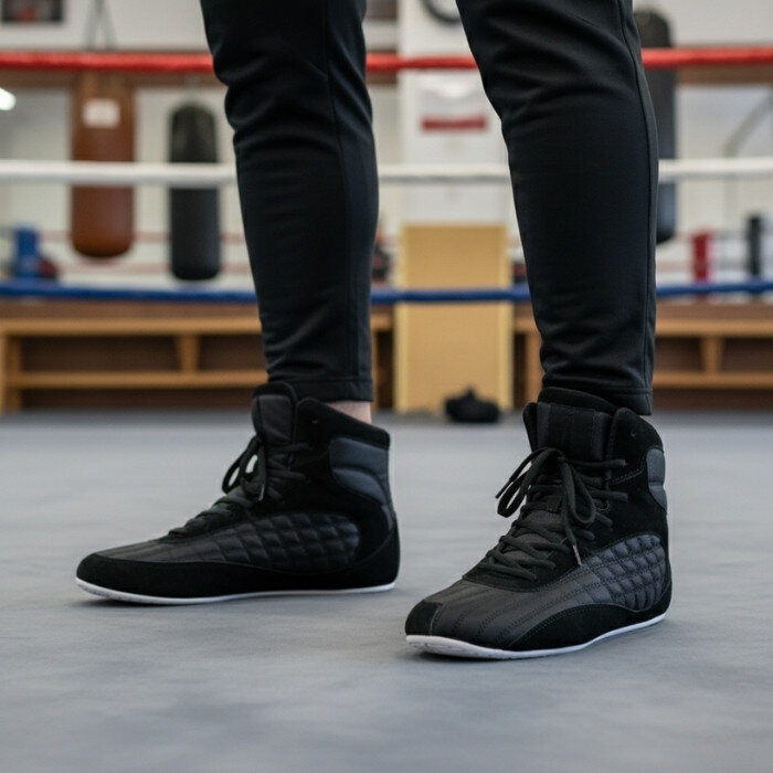 Kampfsportschuhe getragen von Mann