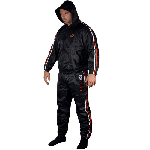 FOX-FIGHT FF Saunaanzug Schwitzanzug XL - schwarz