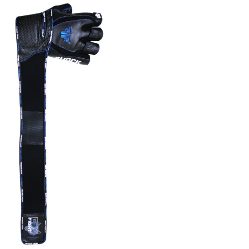 FOX-FIGHT SHOCK Fitness- Kraftsporthandschuhe aus echtem Leder M - schwarz/blau