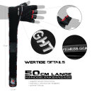 FOX-FIGHT L-GRIP Fitness- Kraftsporthandschuhe aus echtem Leder S - schwarz