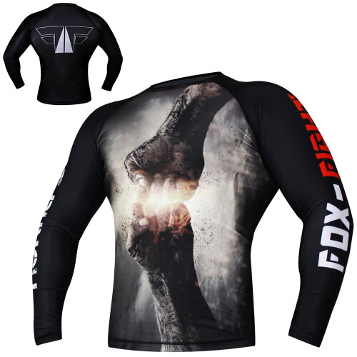 FIST PUNCH MMA Rashguard  L schwarz