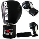 FOX-FIGHT ENERGY Boxhandschuhe aus echtem Leder 6 OZ schwarz