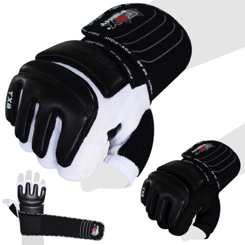 FOX-FIGHT TX8 Trainingshandschuhe mit doppelten Klettverschluss XL schwarz