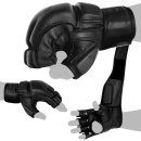 FOX-FIGHT LEGEND MMA Handschuhe aus echtem Leder S - schwarz