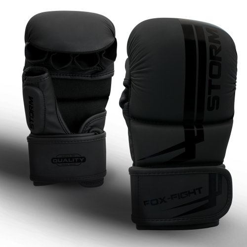 FOX-FIGHT STORM BLACK Shooto MMA Handschuhe S/M schwarz