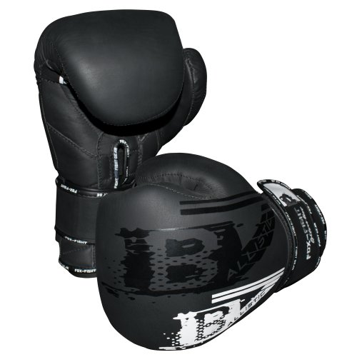 FOX-FIGHT B7 BLACK Boxhandschuhe aus echtem Leder 12 OZ black (Edition)