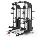 XPLON Tower7 PLUS Kraftstation Multipresse Klimmzugstation inkl. 240kg Steckgewichte mit Hantelbank &Oslash;30mm / 50mm