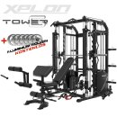 XPLON Tower6 Kraftstation Multipresse Klimmzugstation inkl. 180kg Steckgewichte &Oslash;30mm / 50mm | &Uuml;bersetzungsverh&auml;ltnis 2:1 &amp; 1:1