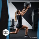 XPLON Wasser-Medizinball 3–20,5 kg – befüllbarer Medizinball mit Wasser 33,8 cm schwarz