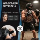 FOX-FIGHT Kopfschutz mit Bügel Nasenschutz aus echtem Leder