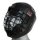 FOX-FIGHT Kopfschutz mit Metallgitterfront aus echtem Leder S / M - schwarz