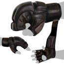 FOX-FIGHT LEGEND MMA Handschuhe aus echtem Leder S - braun