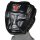FOX-FIGHT MMA Full Face Kopfschutz aus PU Leder L / XL - schwarz / weiss